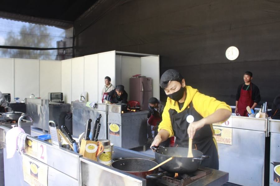 The 9th edition of the Naga Chef, ‘Let's get cooking’ began at the ampitheatre, Naga Heritage Village, Kisama on December 2. (Morung photo)